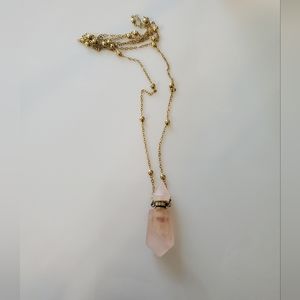 Rose quartz scent necklace